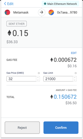 ChangeNOW confirmation