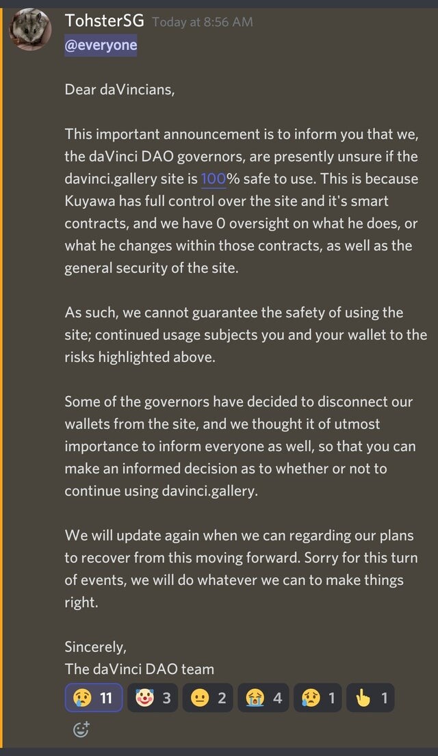 Announcement