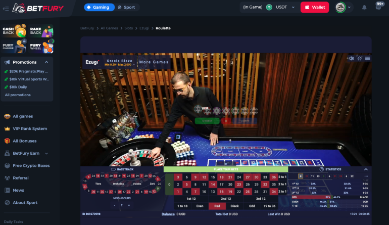 Betfury Roulette Game
