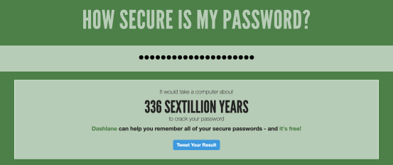 How secure is my password
