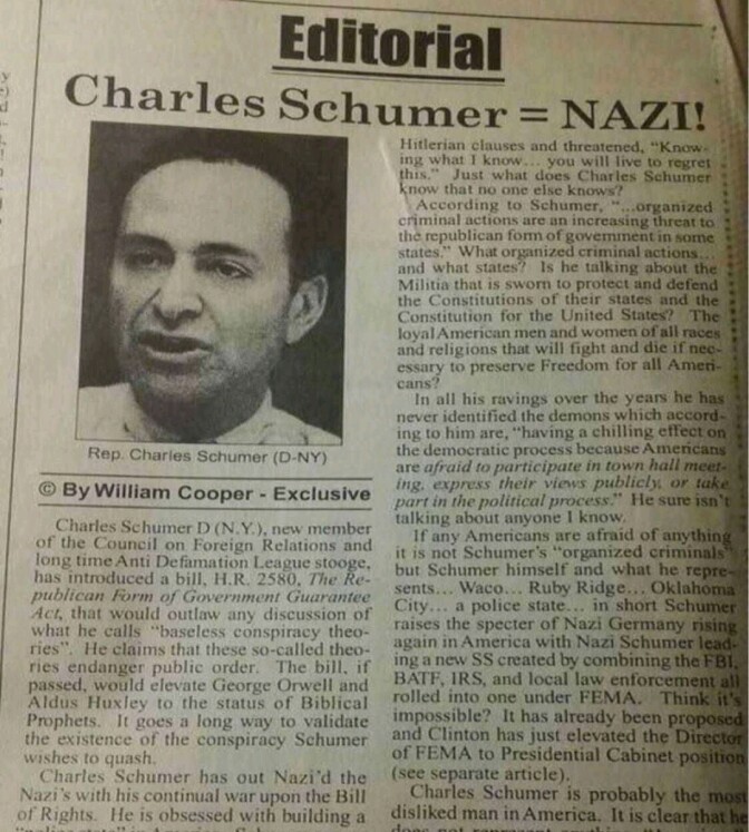 Chuck Shummer is a communist