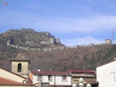 Castle of Sanseverino, view from city of Mercato San Severino