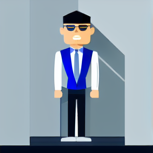 Stable Diffusion Generated Image of a Douchey Looking Avatar in a Suit and Tie