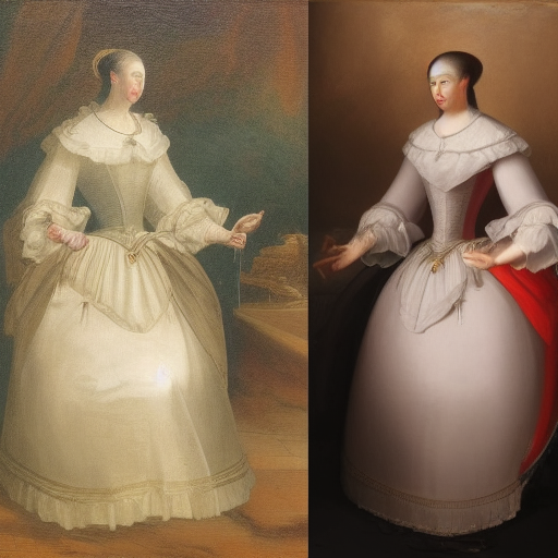 Stable Diffusion Generated image of the same historical portrait compared to another