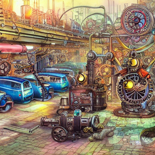 Carwash SteamPunked by DeepAI_org