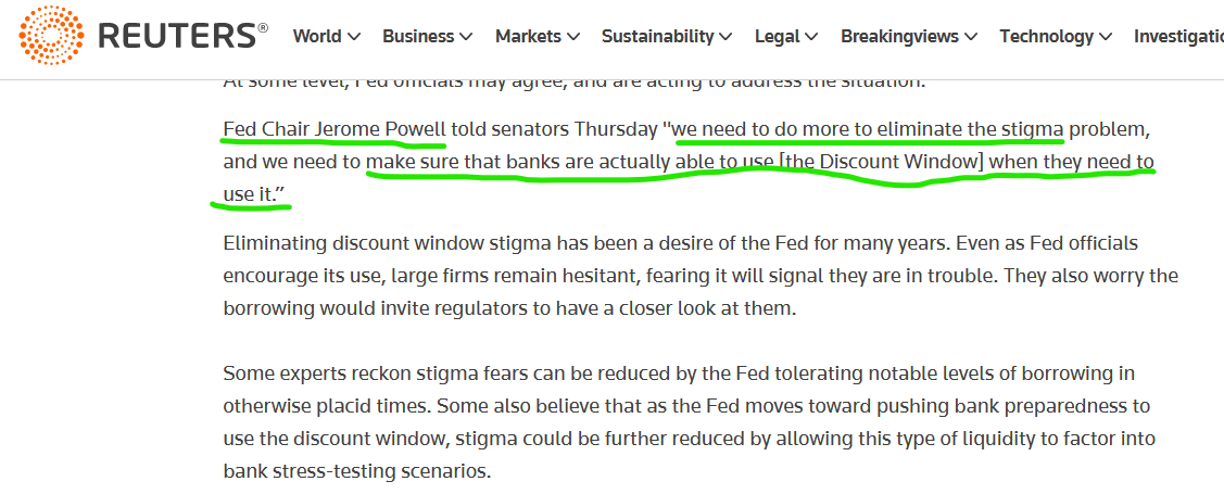 discount window stigma