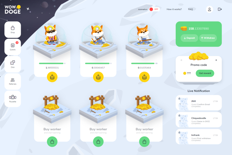 Log-on view