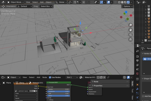 layout in blender