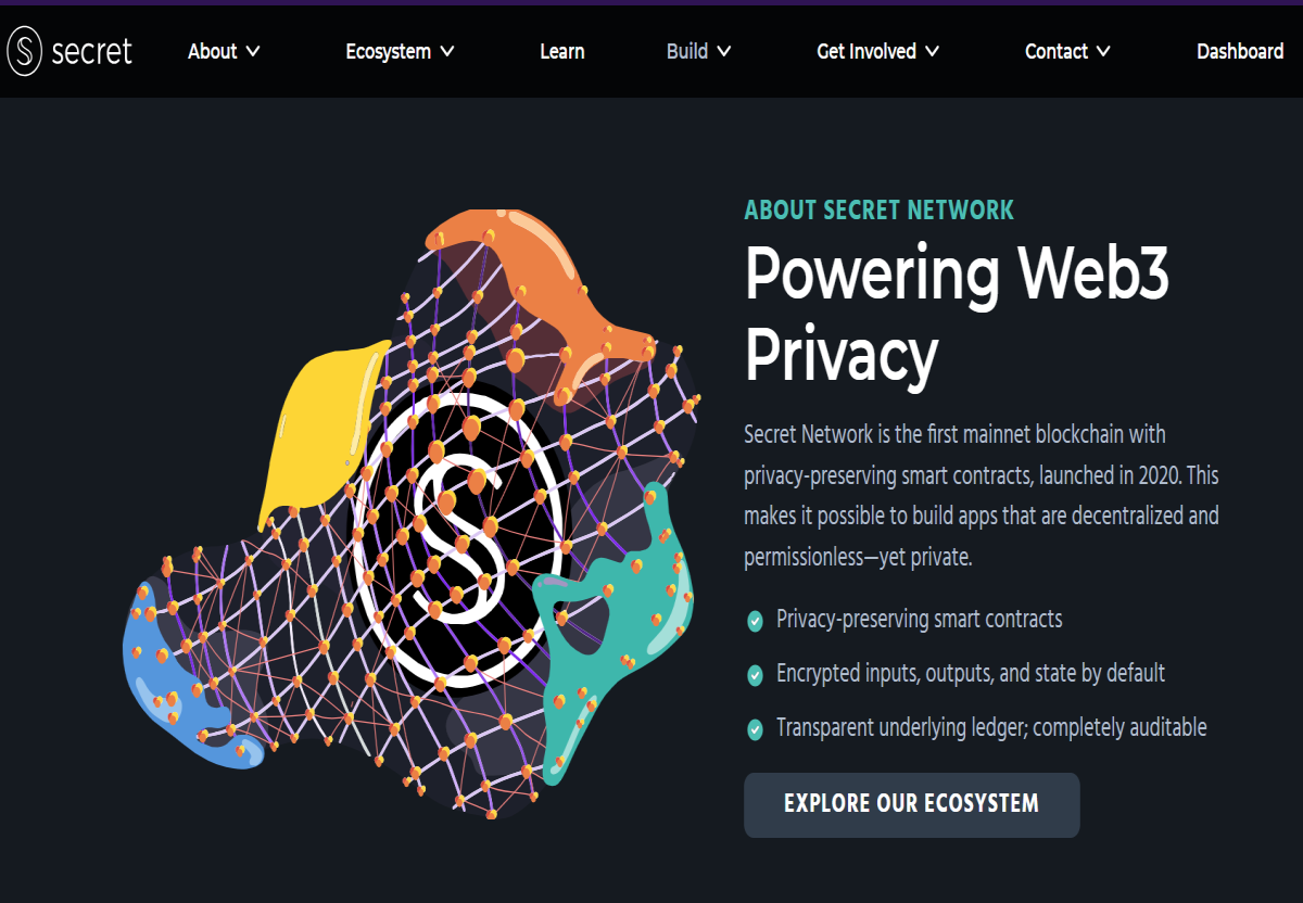 secretnetwork blockchain privacy web3