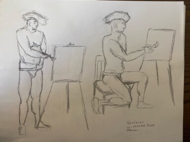 2 ten-minute life sketches from November 2020