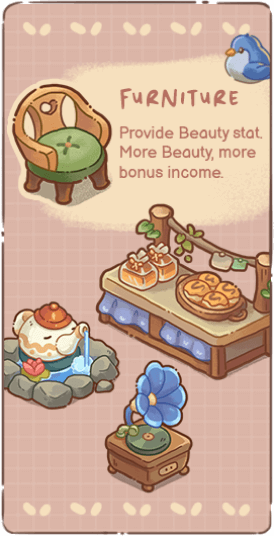 A lot of furnitures...