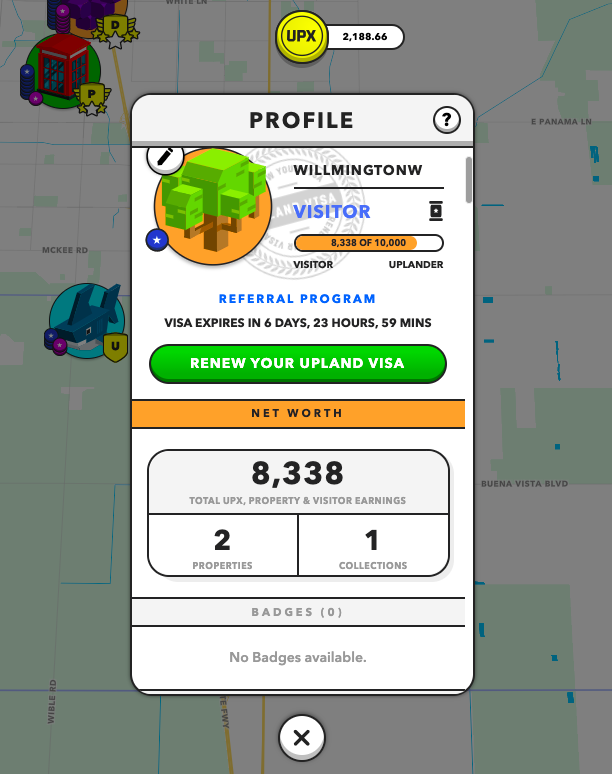 Renewing Upland 7 day Visa