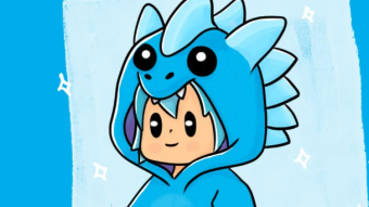 Holozing Fan Art: Ice-Type Dragon Kigurumi