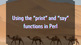 Using the “print” and “say” functions in Perl
