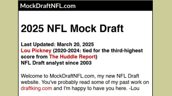 Big Update on Mock Draft NFL