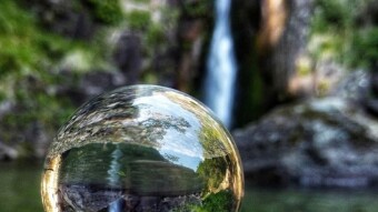 On wheels to the Pincães Waterfall (Gerês Portugal)