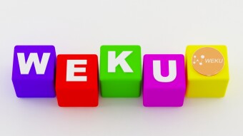 3d Colorful Weku Cube Logo Design