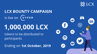 Campaign 1,000,000 LCX Token - LCX Powered Of Blockchain Technology to the Finance and Banking Industry.