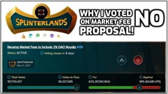 Splinterlands | Reason I Voted NO on The Market Fees Proposal!