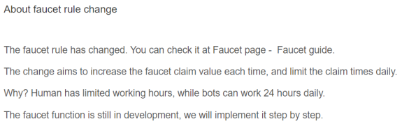 CoinPayYou faucet changes.