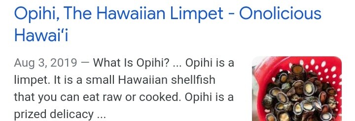A little about Opihi