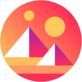 Decentraland MANA new emblem logo gradient geometric design