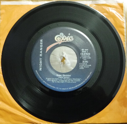Night Ranger Sister Christian 45 RPM Single
