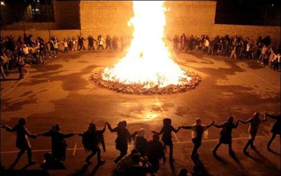 Jumping Over Fire | Persian Ceremony | On the Last Wednesday of The Year