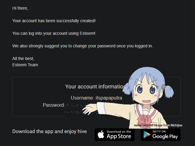 Email Overview from Esteem with Anime Cutie Which Blocking My Passwords