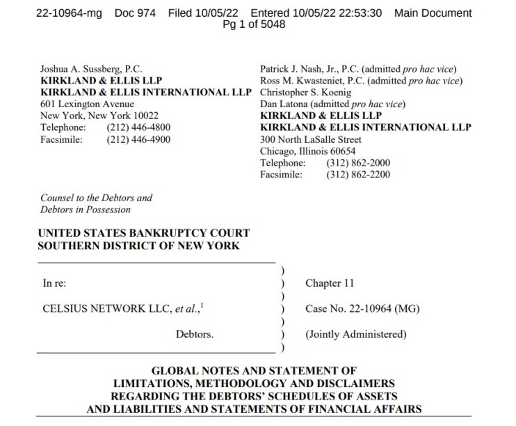 Celsius Network Document