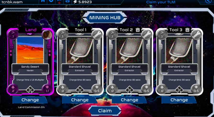Snapshot from AlienWorlds io