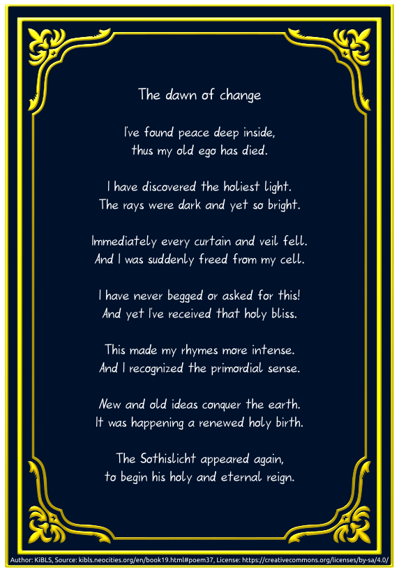 The dawn of change