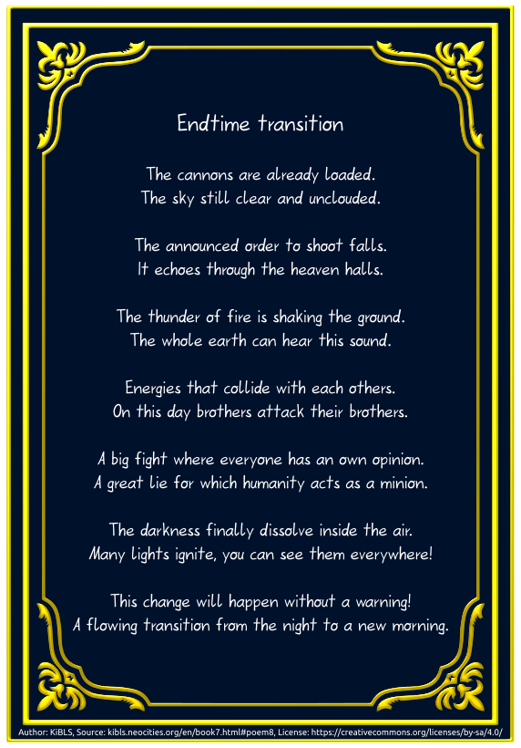 Endtime transition