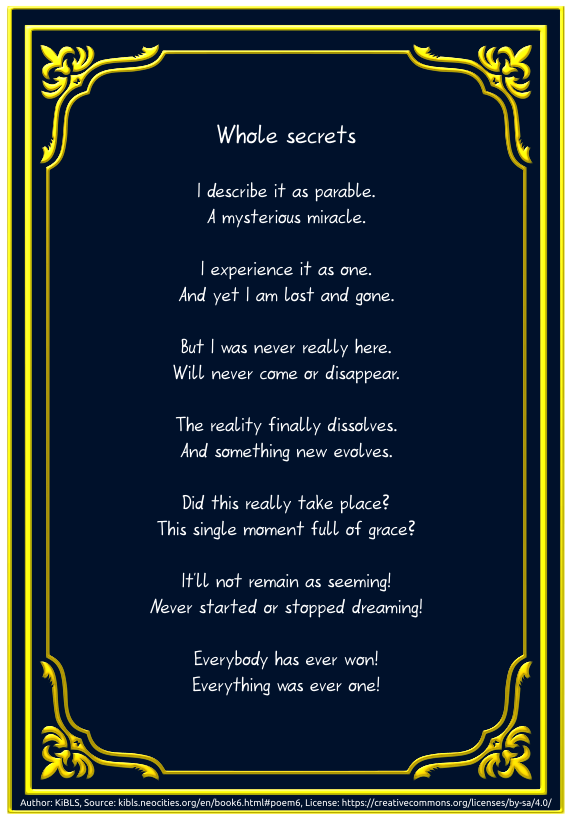 Whole secrets