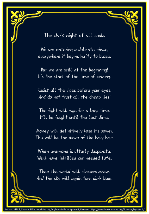 The dark night of all souls