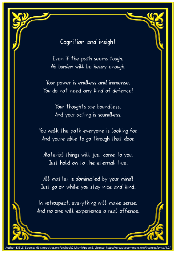Cognition and insight