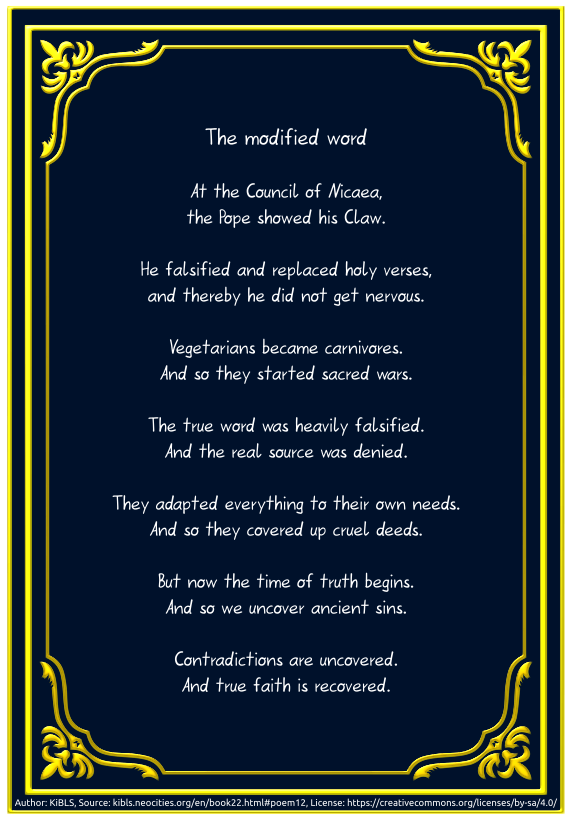 The modified word