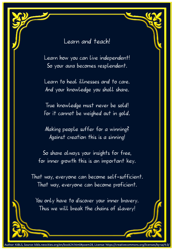 Learn and teach!