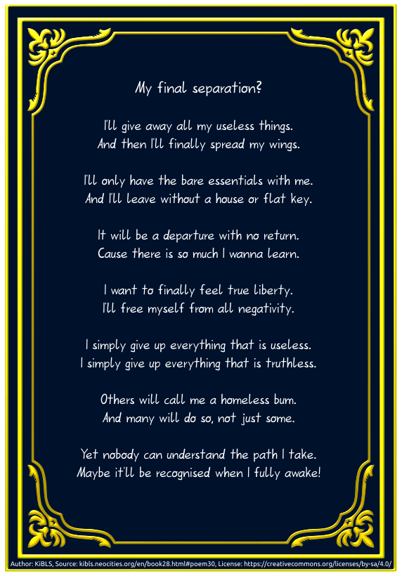 My final separation?