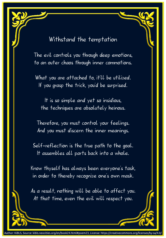 Withstand the temptation