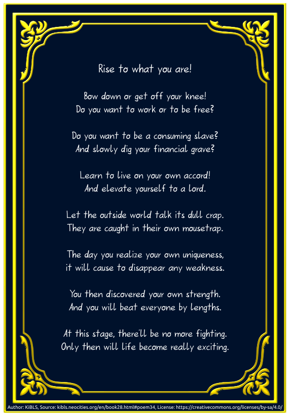 Rise to what you are!
