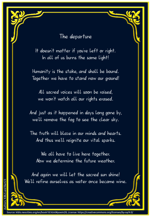 The departure