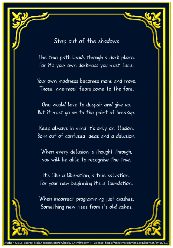 Step out of the shadows