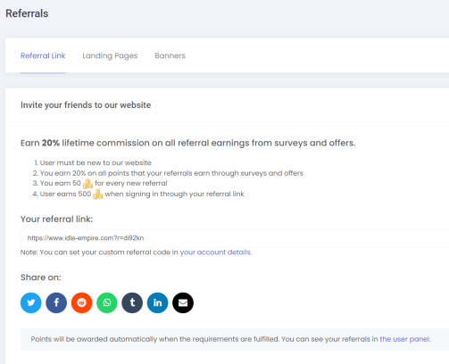 Referral Page