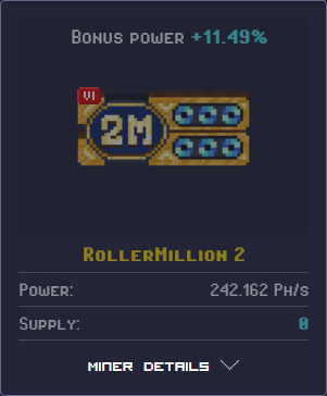 RollerCoin - Two cell king of hashrate