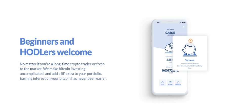 An image introducing beginners and holders to the Bitwala bank account