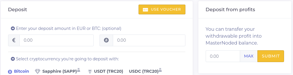 Depositing on YieldNodes