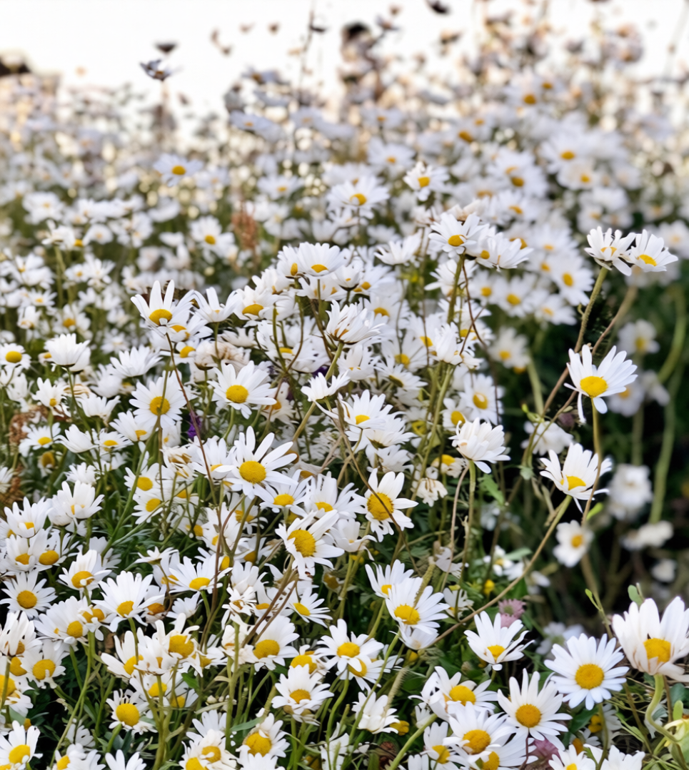Colton Hill, sea of daisies at sunset, Edinburgh Museum and University of Glasgow