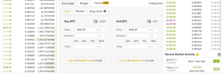 Binance.com Basic Trading Panel 2
