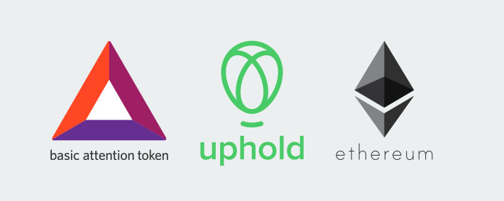 BAT, Uphold, and ETH logos